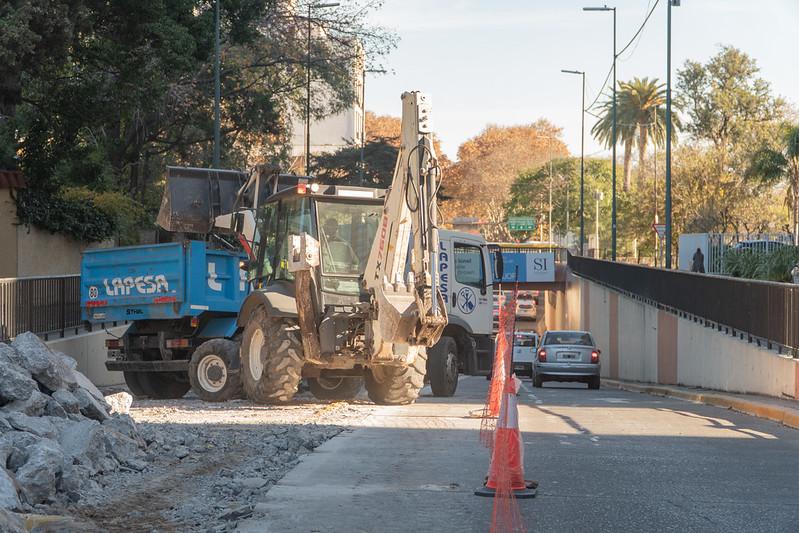 Obras en el túnel de Roque Sáenz Peña