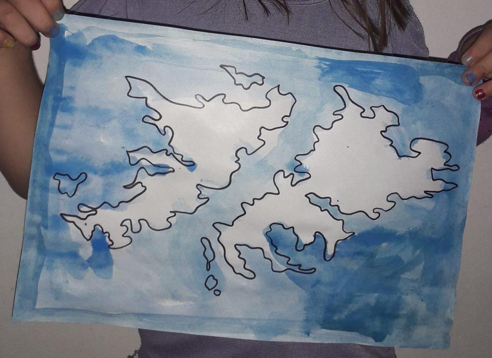 DIBUJO LAS MALVINAS