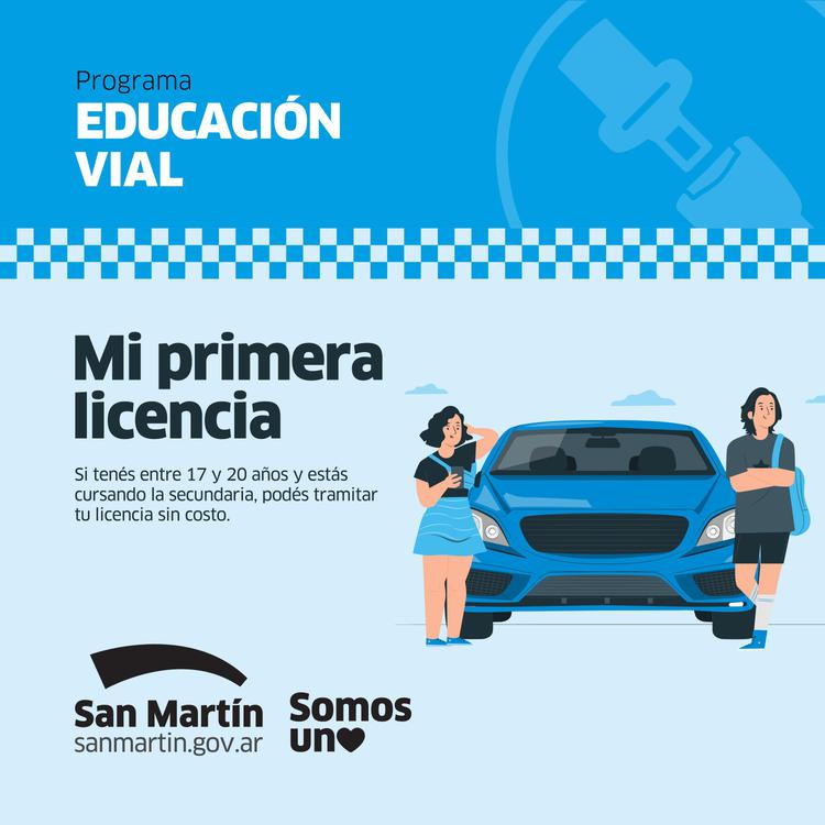 San Martín ofrece la licencia de conducir gratuita para estudiantes de 17 a 20 años