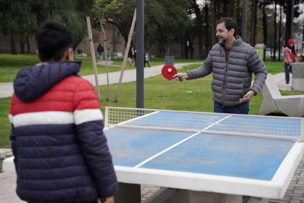 Fernando Moreira participó de distintas actividades junto a las familias de San Martín