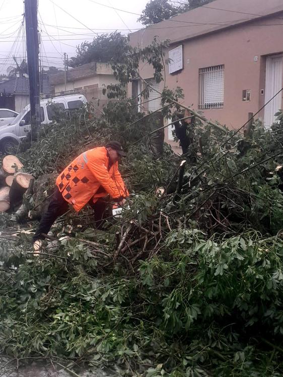 Por el temporal, se reforzó el número de equipos de trabajo en las calles