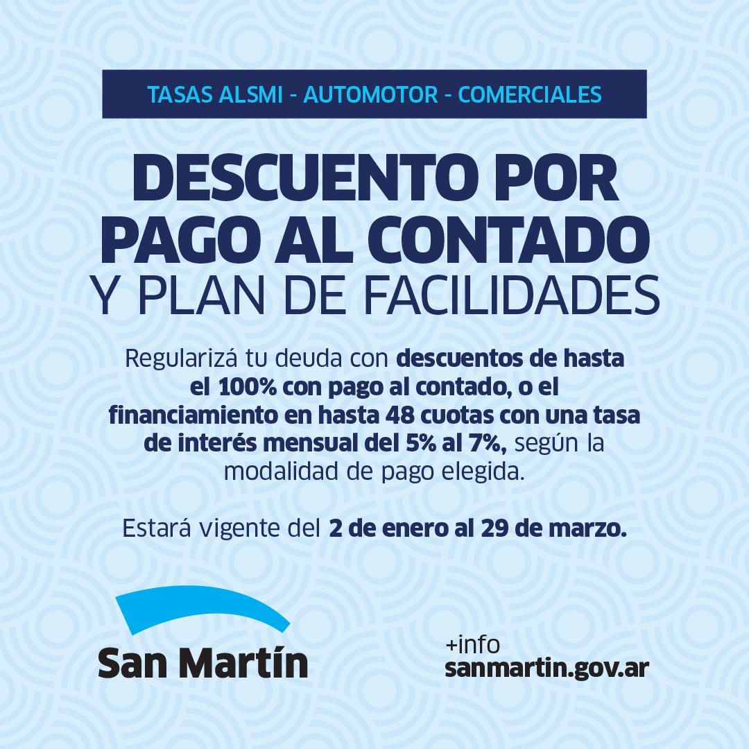 Nuevos planes de pago para regularizar deudas en San Martín